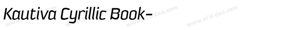 Kautiva Cyrillic Book字体转换